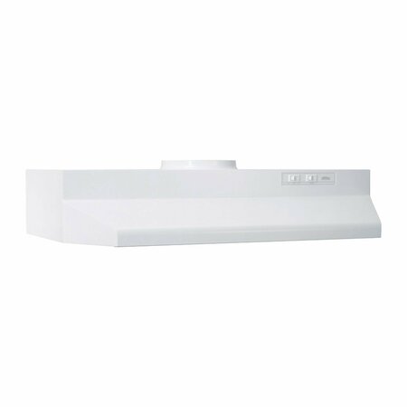 ALMO 30-Inch White Under-Cabinet Range Hood with Easy Install System and 230 CFM Blower BUEZ230WW